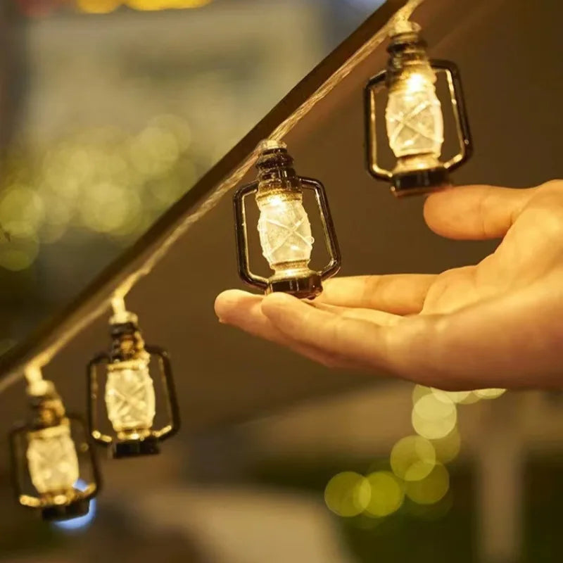 LED Solar Kerosene Bottle Retro Light String