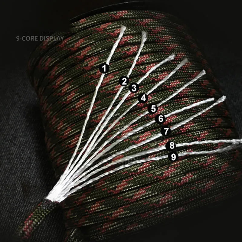 100M 550 Military Standard 9-Core Paracord