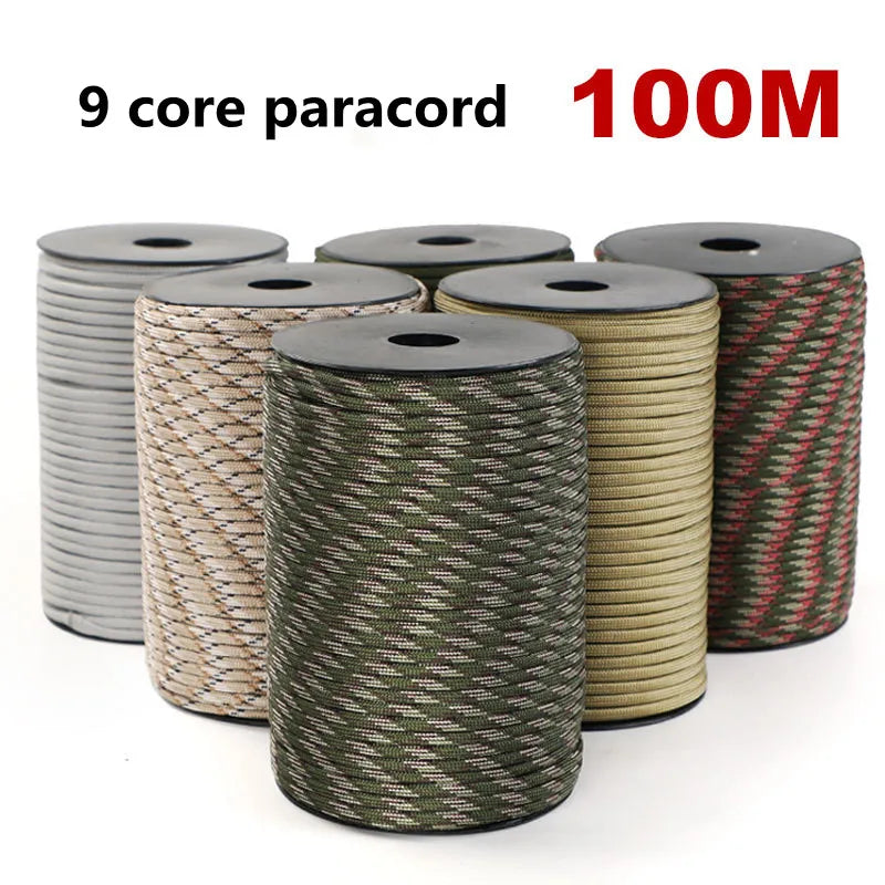 100M 550 Military Standard 9-Core Paracord