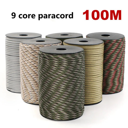 100M 550 Military Standard 9-Core Paracord
