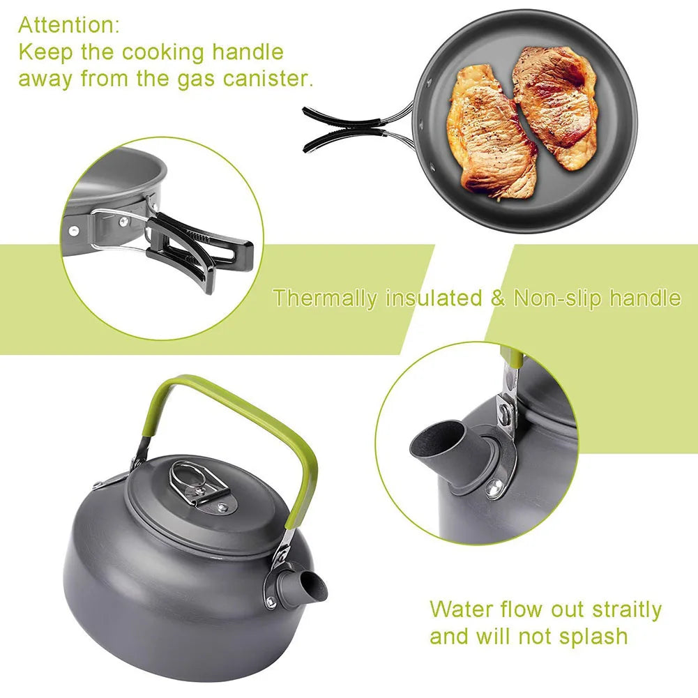 Stainless Steel Outdoor Camping Cookware Kit