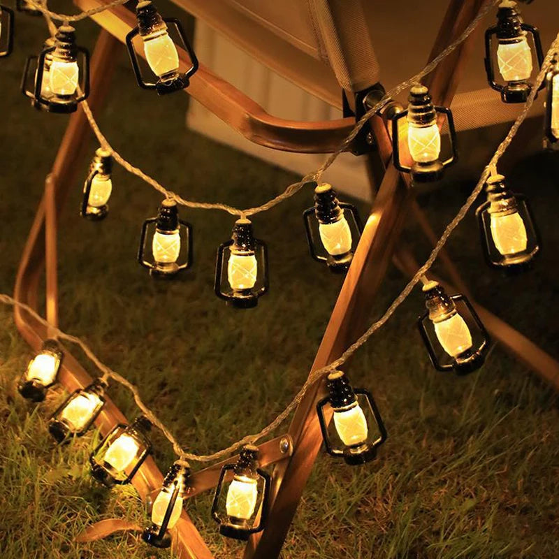 LED Solar Kerosene Bottle Retro Light String