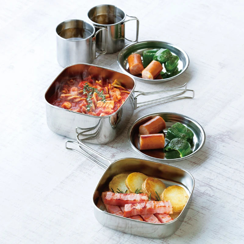 Ultra Light Stainless Steel Outdoor Picnic Pot Kit