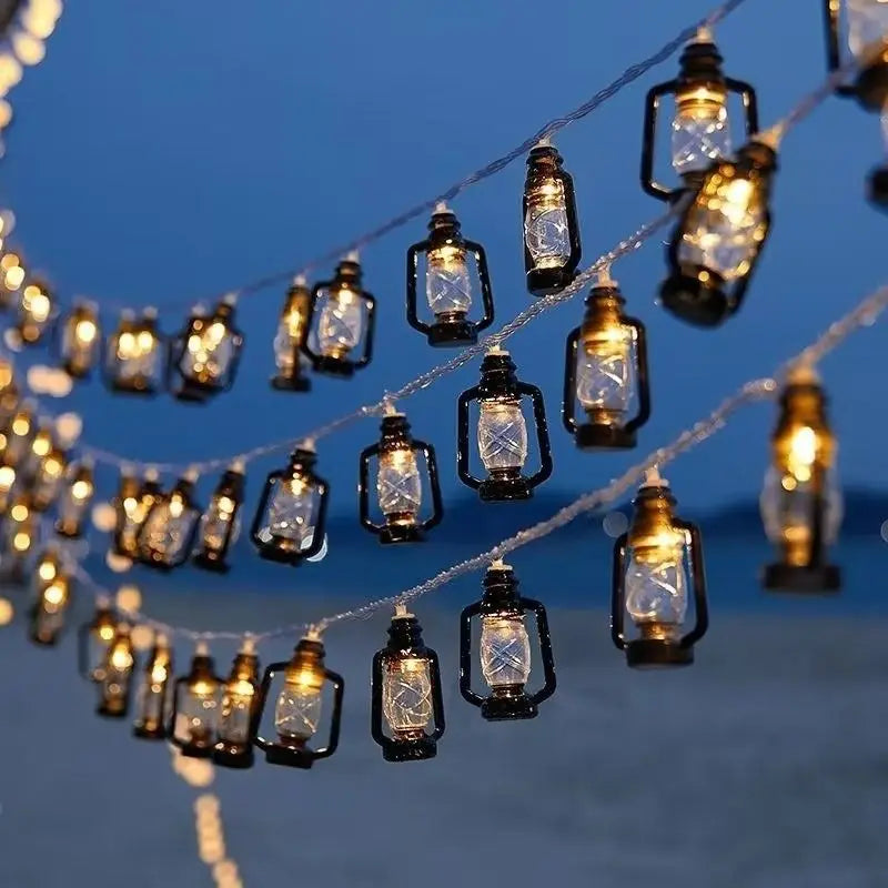 LED Solar Kerosene Bottle Retro Light String