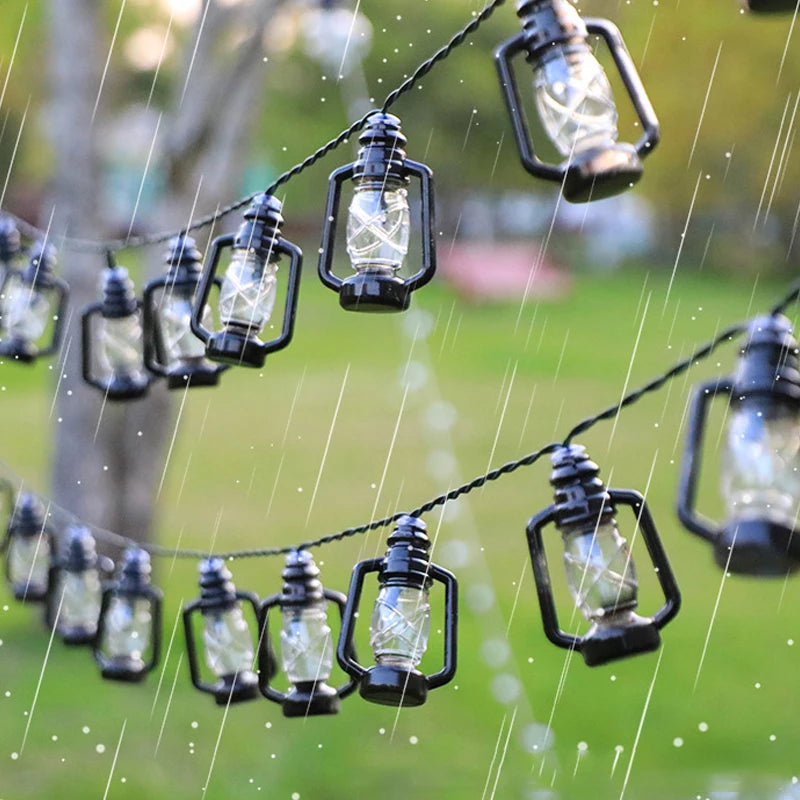 LED Solar Kerosene Bottle Retro Light String