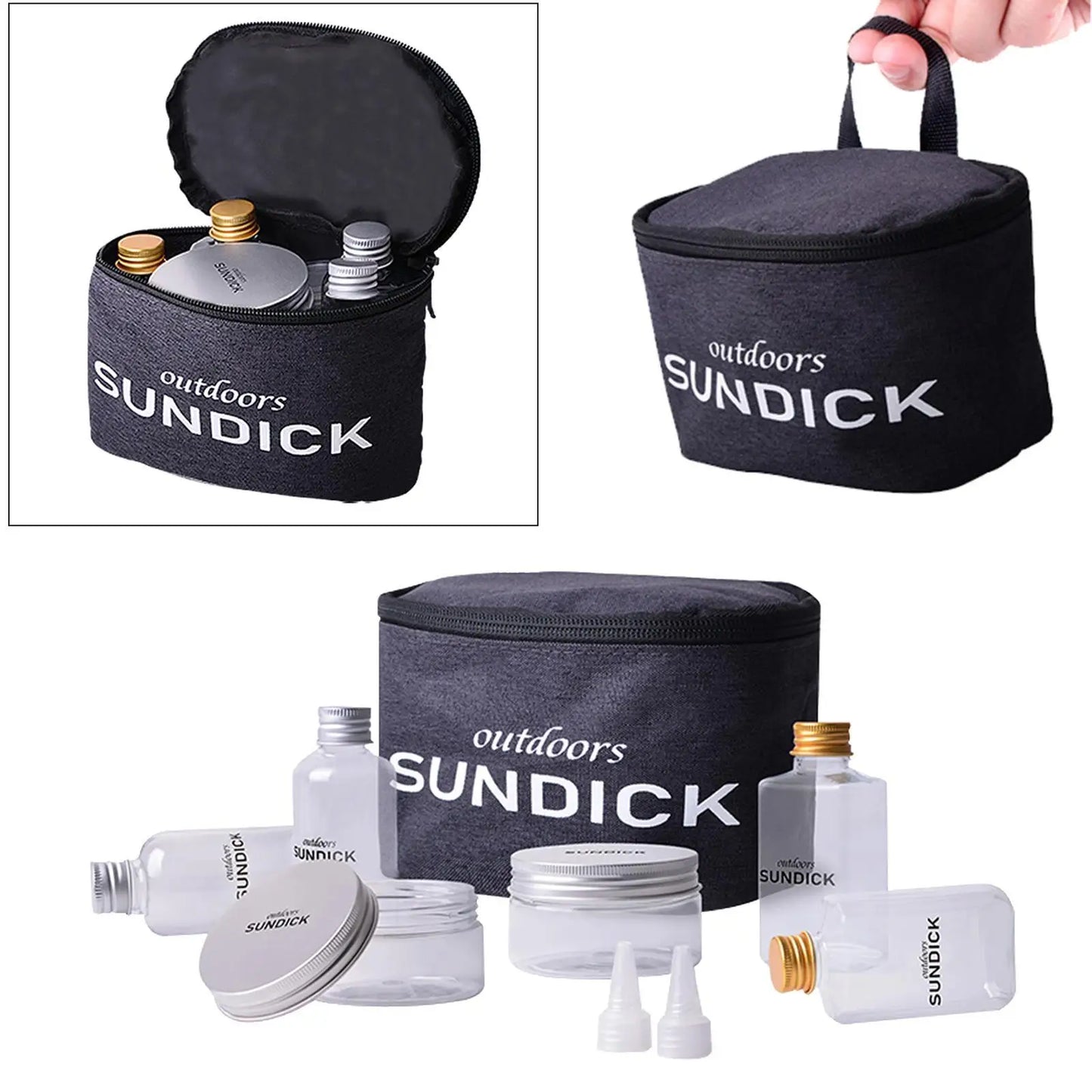 6pcs BBQ Spice Condiment Jar with Carry Bag