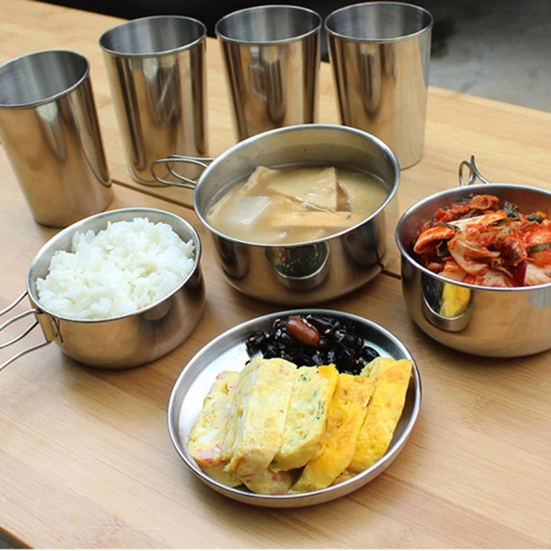 Ultra Light Stainless Steel Outdoor Picnic Pot Kit