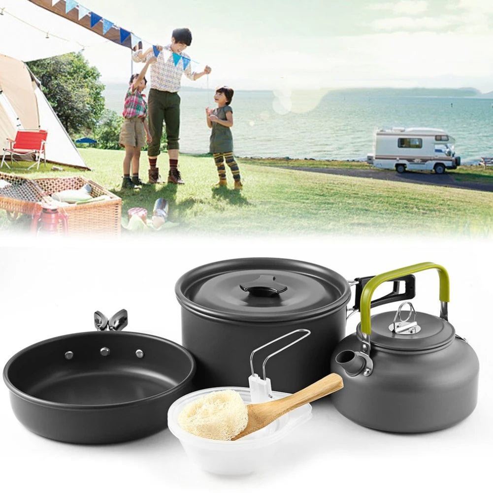 Stainless Steel Outdoor Camping Cookware Kit
