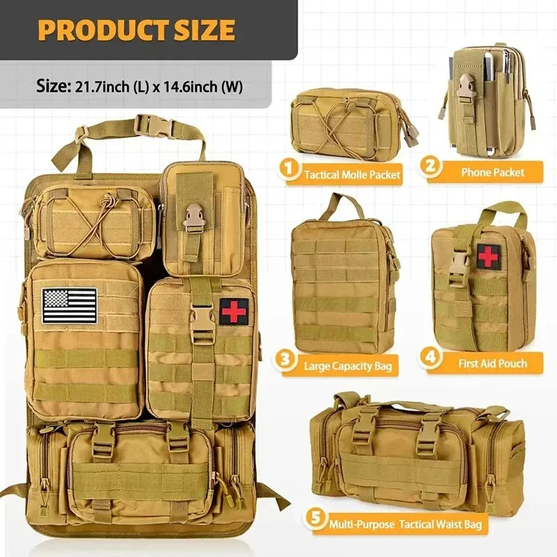 Tactical Car Seat Hanging Storage Bag