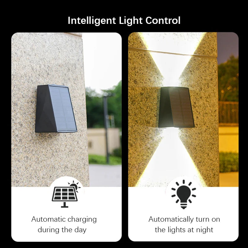 2LEDs Solar Wall Lights
