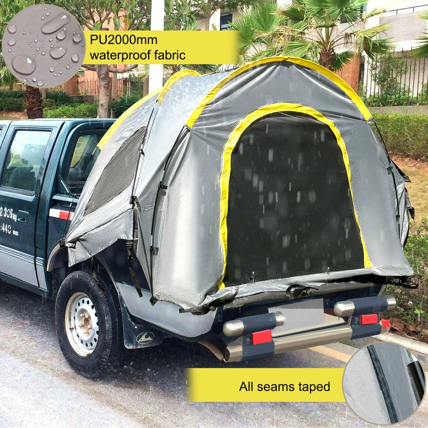 VEVOR 5-8 FT Waterproof Truck Tent for Camping Hiking