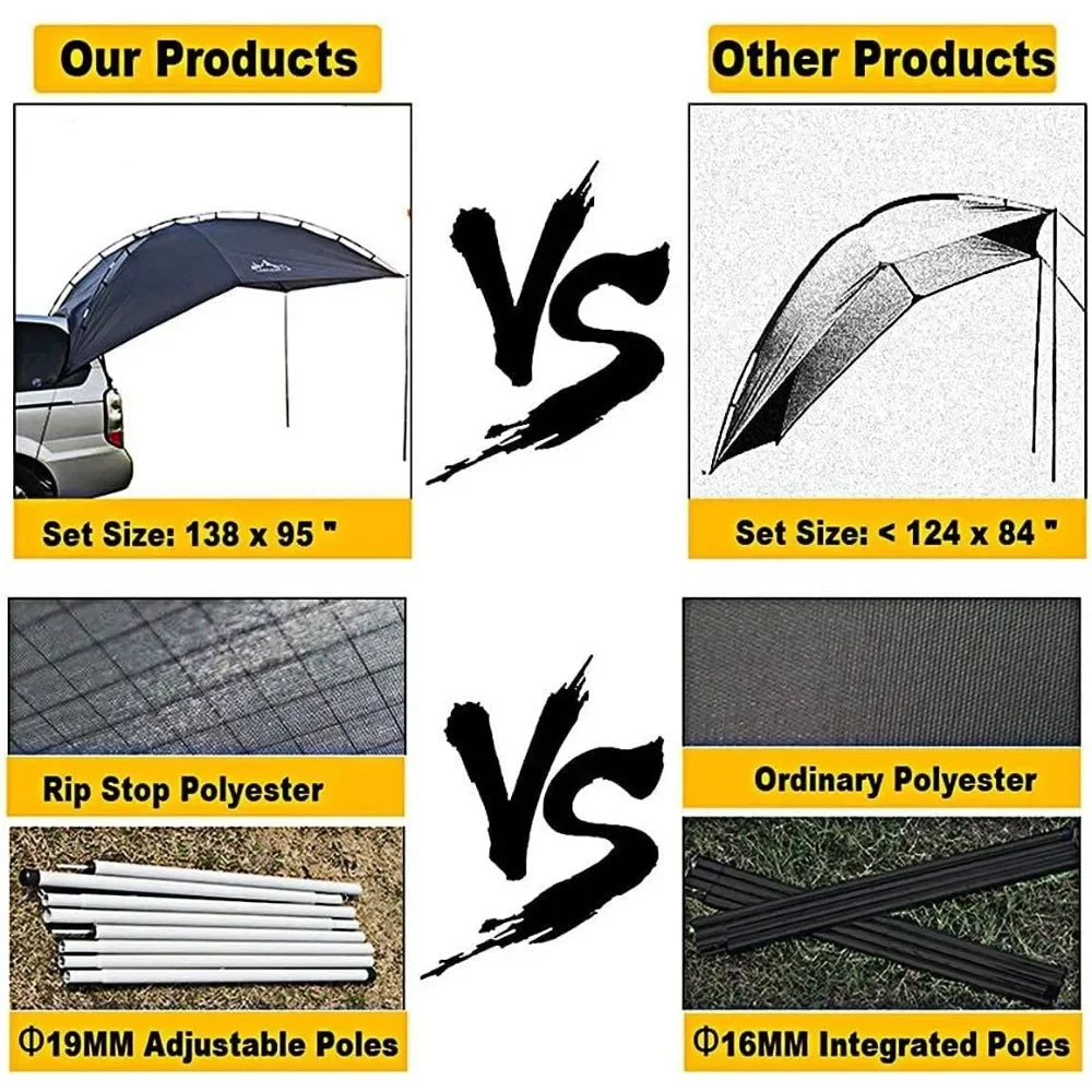 Portable Teardrop Awning Canopy for Work or Enjoying the Outdoors