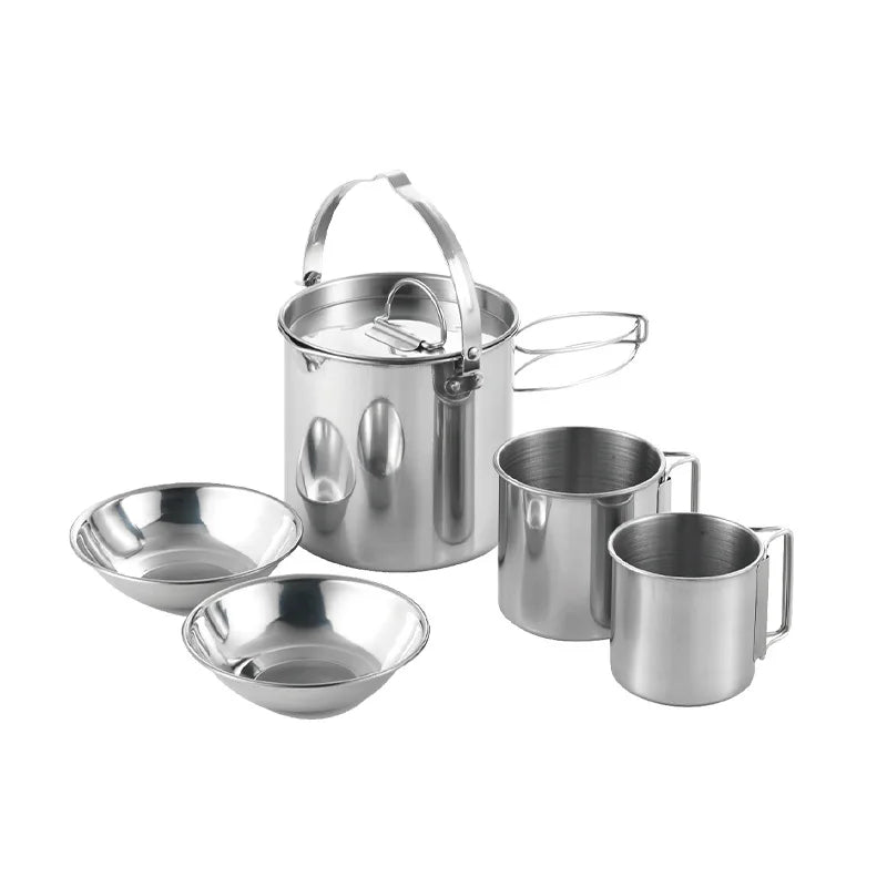 Ultra Light Stainless Steel Outdoor Picnic Pot Kit