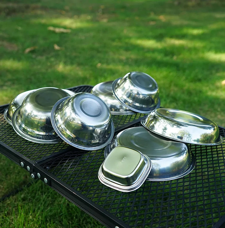 Durable Stainless Steel Outdoor Picnic Tableware