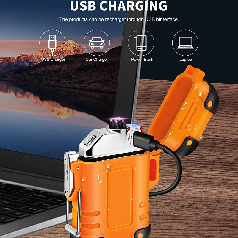 Water/Wind proof Double Arc Lighter USB Rechargeable