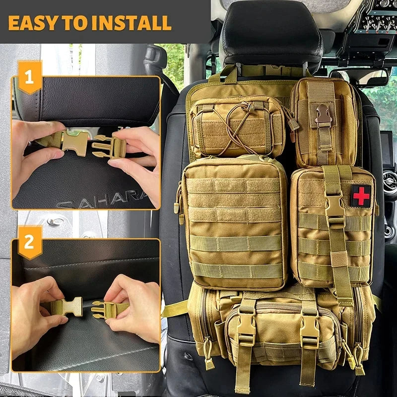 Tactical Car Seat Hanging Storage Bag