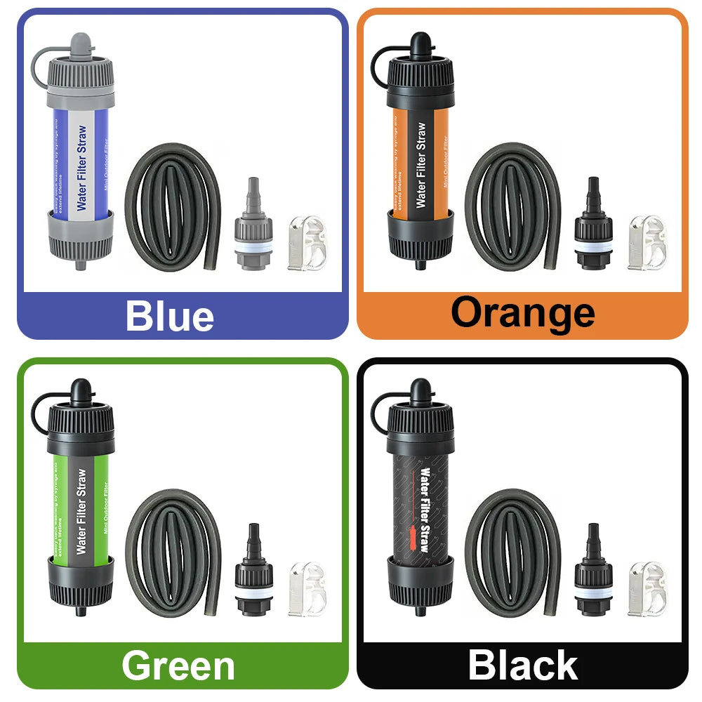 Outdoor Water Filter Straw Portable Water Purifier Survival Gear