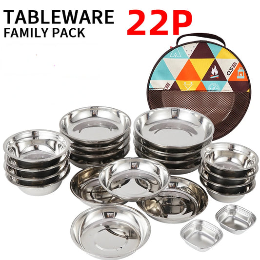 Durable Stainless Steel Outdoor Picnic Tableware