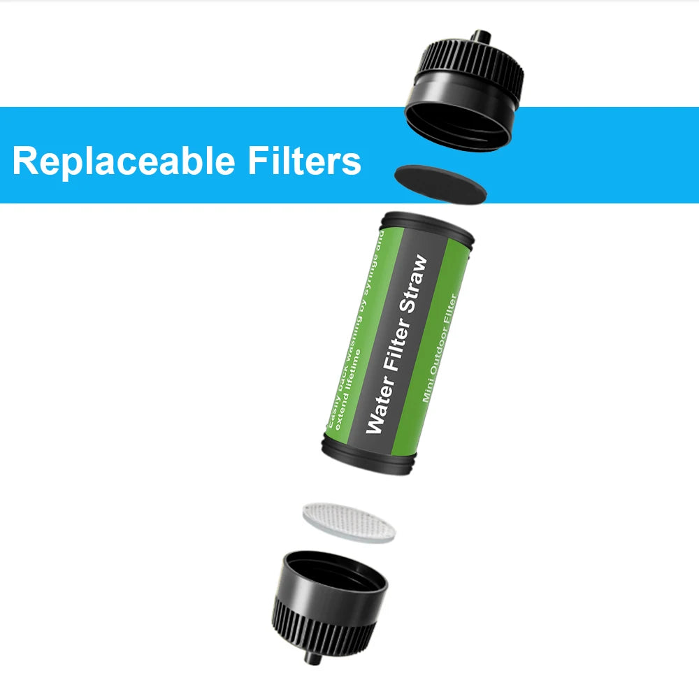 Outdoor Water Filter Straw Portable Water Purifier Survival Gear