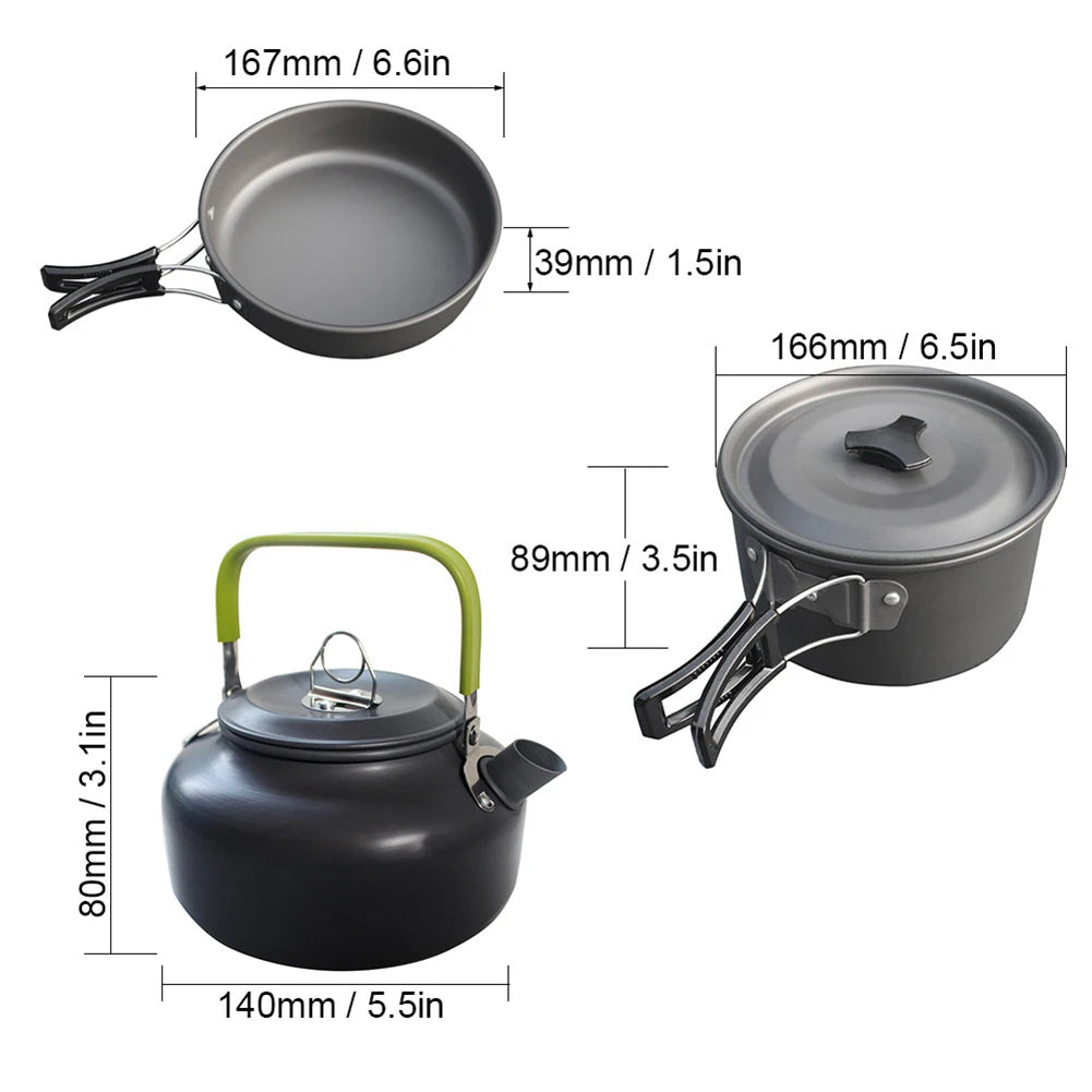 Stainless Steel Outdoor Camping Cookware Kit