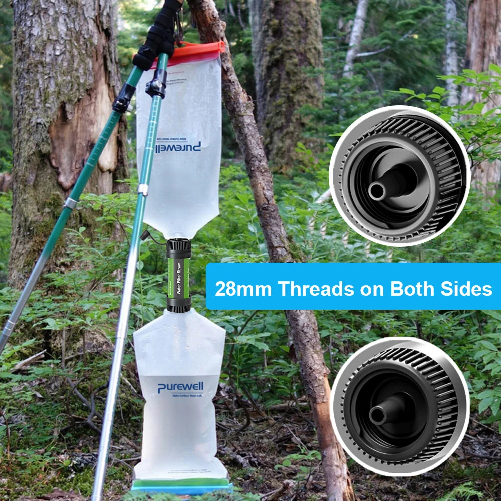 Outdoor Water Filter Straw Portable Water Purifier Survival Gear